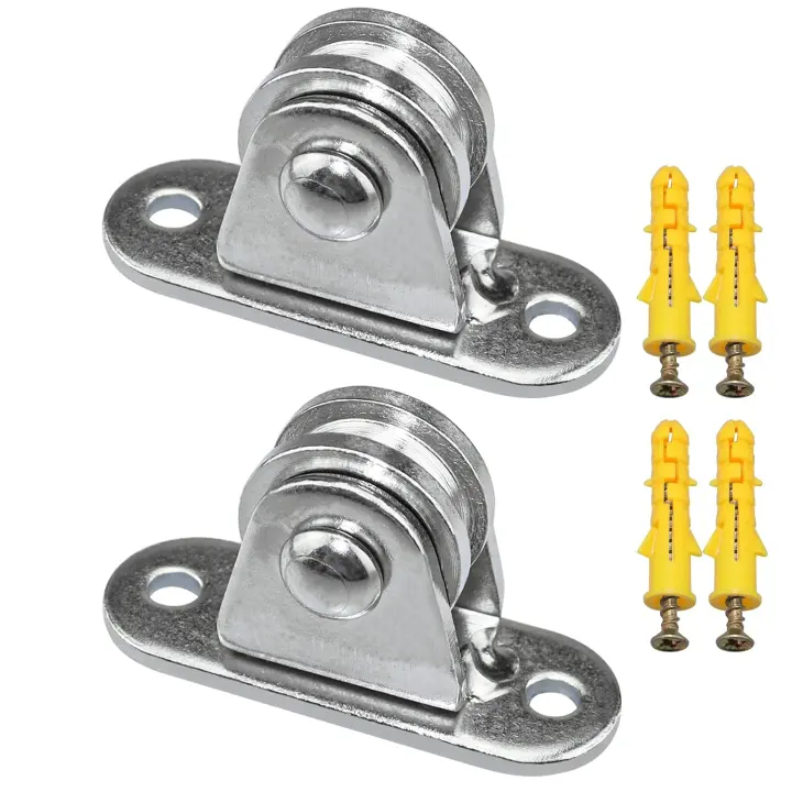 Small Wall-Mount Pulley Block — Silent Fixed Wheel