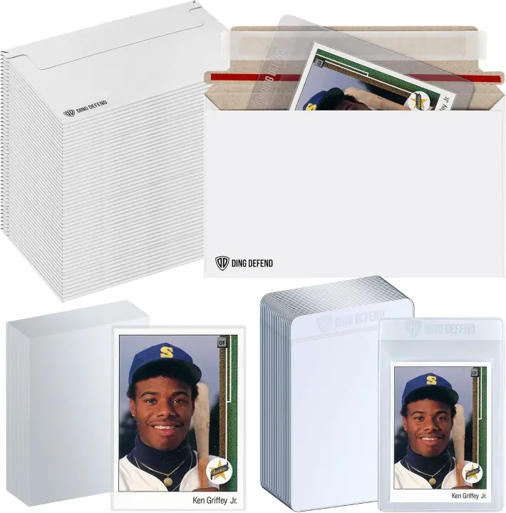 Trading Card Shipping Kit — 330-Pack Mailers, Semi-Rigid Holders & Sleeves