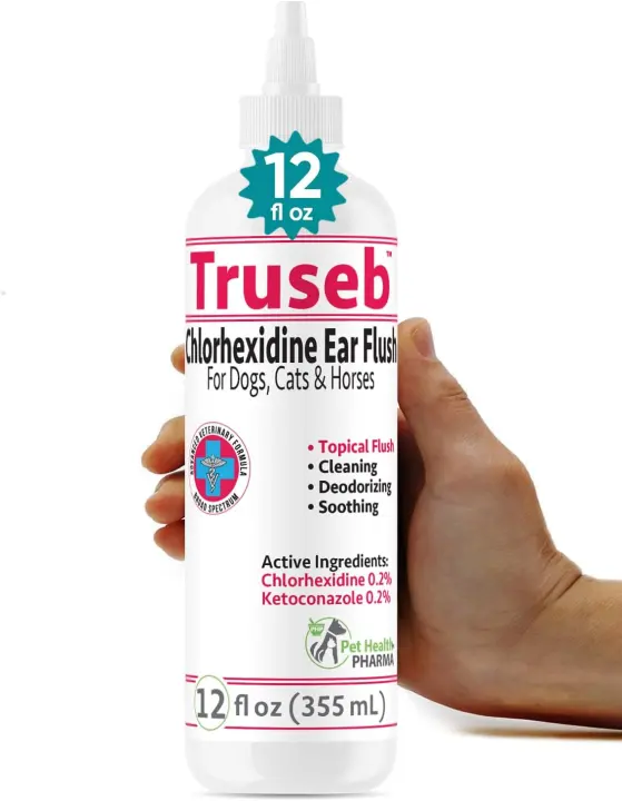 Truseb Vet-Strength Ear Flush for Dogs & Cats — Medicated Cleaner
