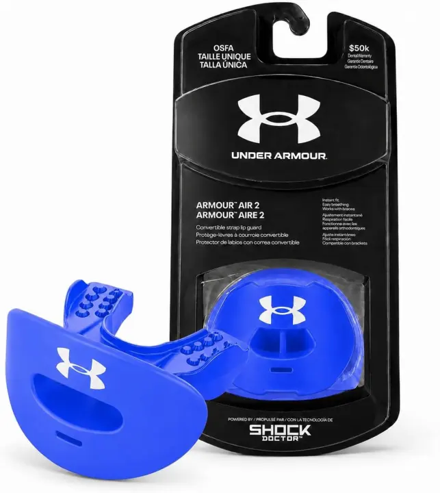 Under Armour Armour Air Football Lip Guard — Blue (One Size)