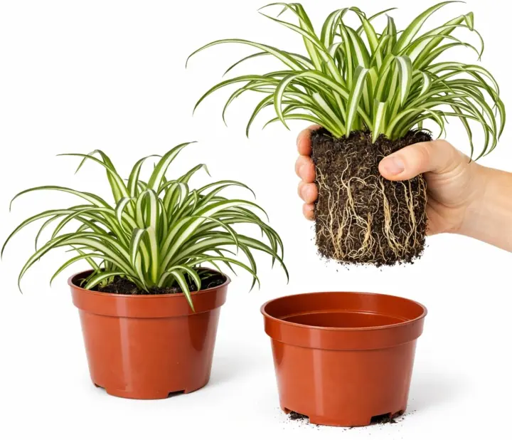 Variegated Spider Plant 2-Pack — Established 4" Potted Houseplants