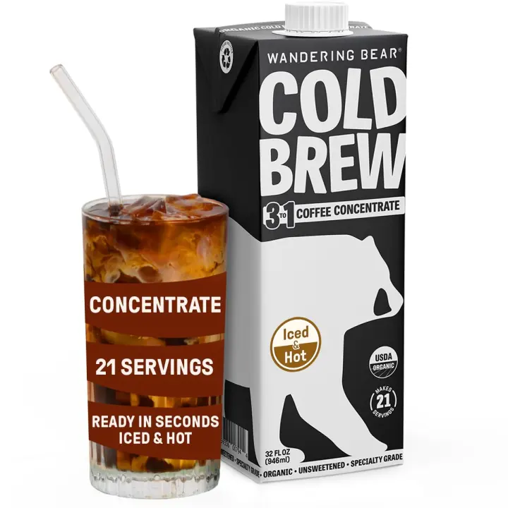 Wandering Bear Organic Cold Brew Concentrate — 32 fl oz Box