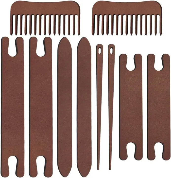 Wood Knitting Loom Tool Kit — 5-Piece Hand Weaving Set (2 Sets)