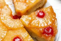 Golden Caramelized Vegan Pineapple Cake