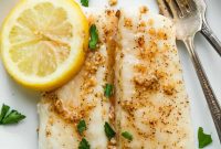 Flaky Baked Halibut Dinner