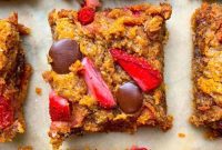 Strawberry Chocolate Chip Sunrise Bars
