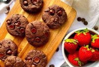 Flourless Fudgy Double Chocolate Almond Butter Cookies