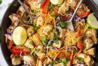 Healthy Whole30 Chicken Pad Thai