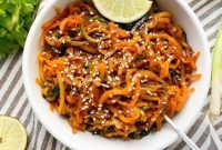 Zesty Whole30 Vegan Asian Sesame Noodles
