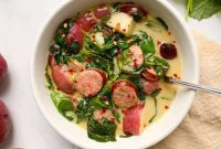 Hearty Whole30 Sausage, Potato, and Kale Soup