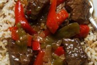 Hearty Beef Tips and Rice