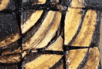 Caramelized Banana Brownie Flip