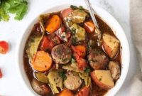 Hearty Paleo Sausage and Cabbage Soup