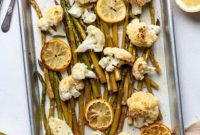 Crispy Roasted Cauliflower and Asparagus