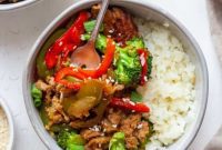 Sugar-Free Ground Turkey Teriyaki Bowls