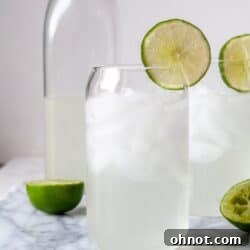 Lime juice in glass cups