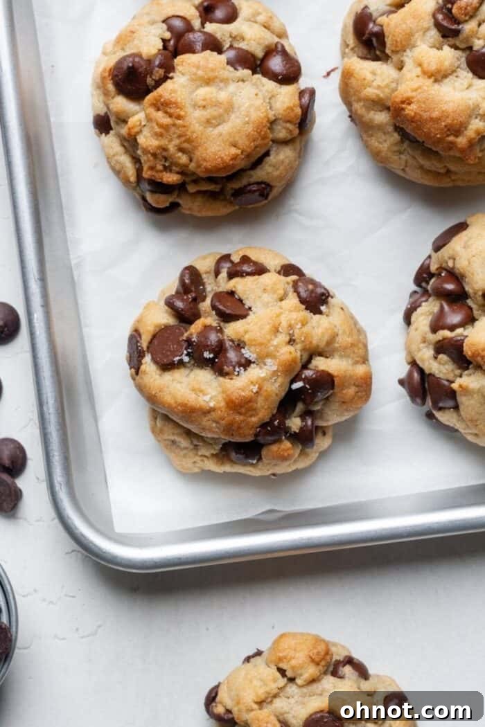 Copycat Levain bakery cookies on pan