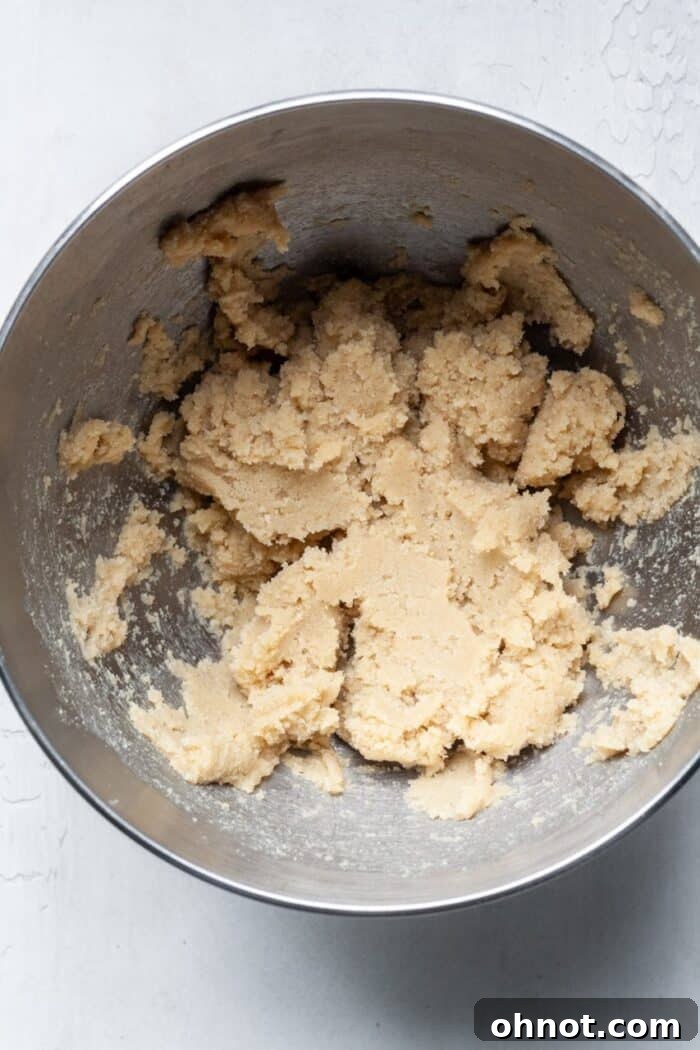 Creamed butter and sugar