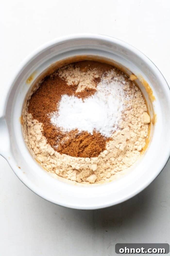 Vanilla protein powder added to muffin batter.