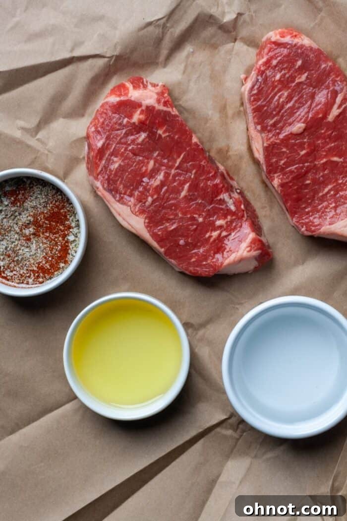 Ingredients for steak