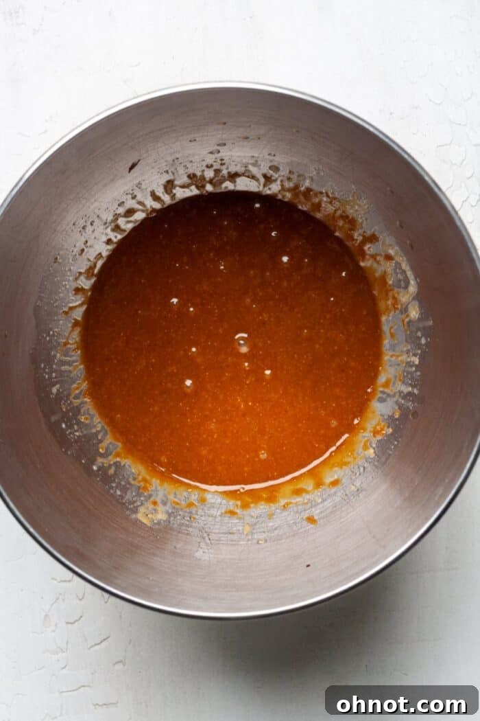 Vegan cookie batter in bowl