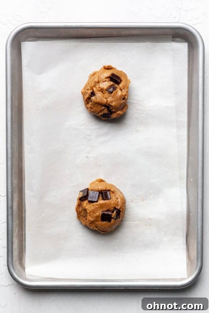 Plant based cookies on pan