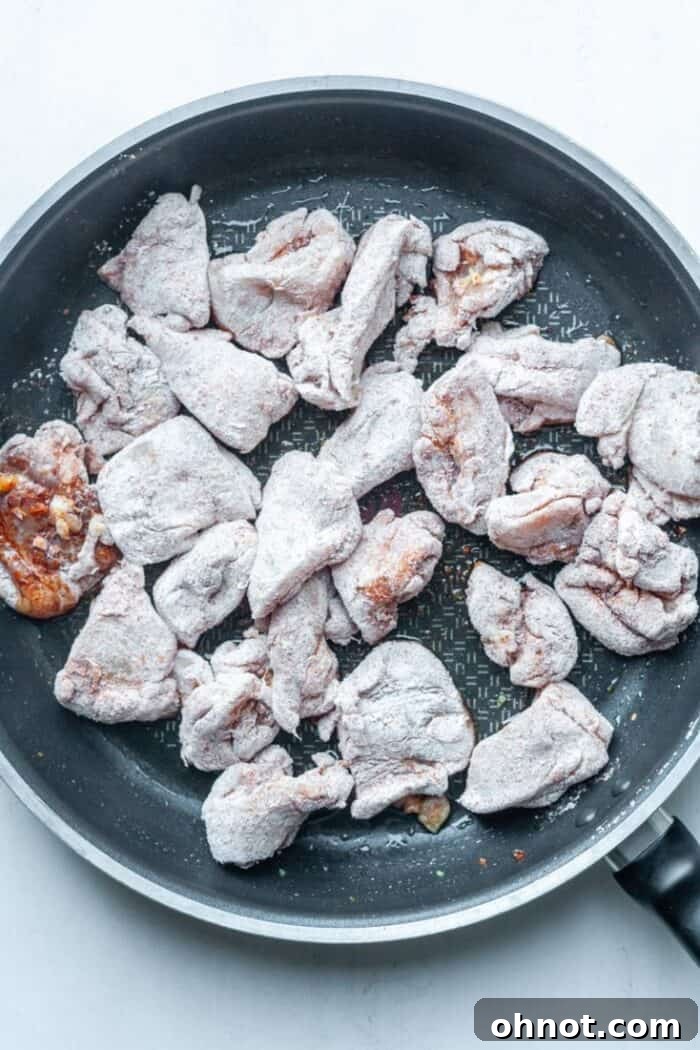 Chicken thighs in skillet