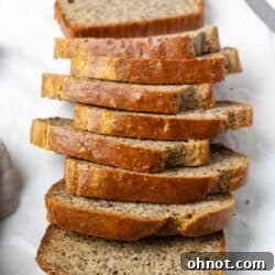 Sliced Paleo bread on parchment paper