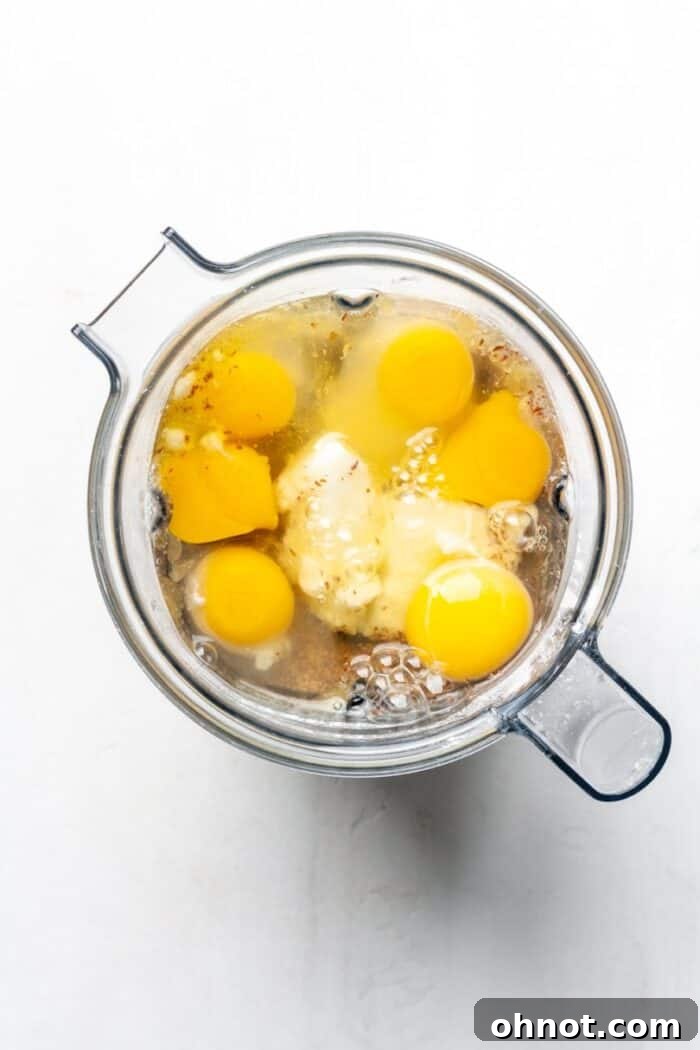 Vitamix with eggs and almond flour