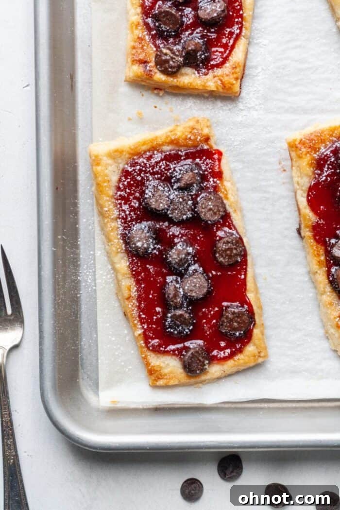 Gluten free puff pastries on pan