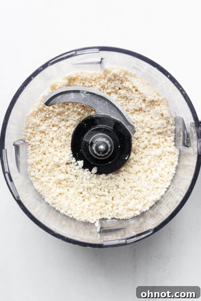 Crumble dough in food processor