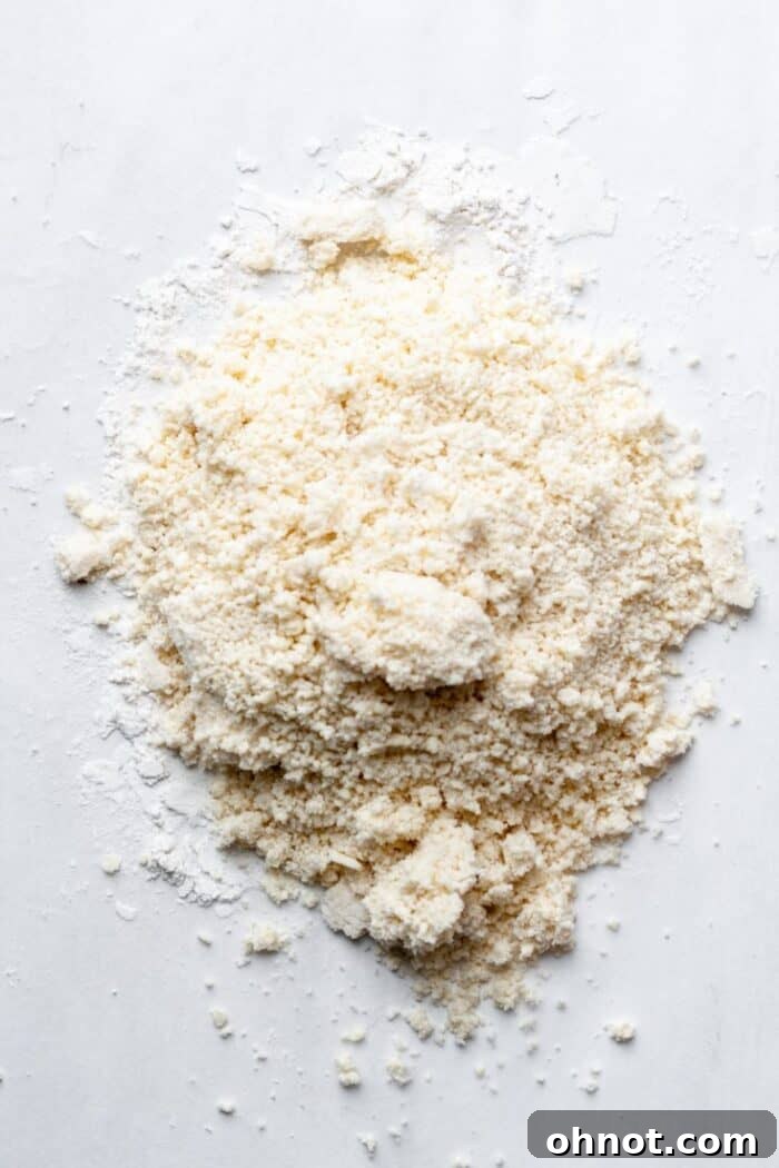 Crumbly buttery dough