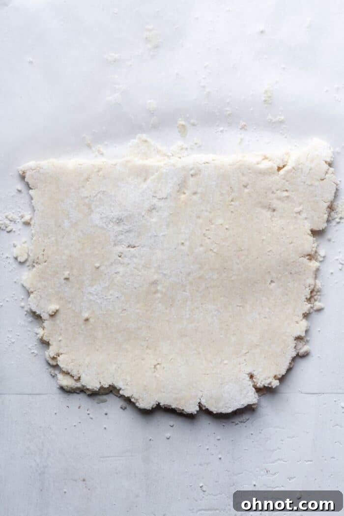 Dough folded in half