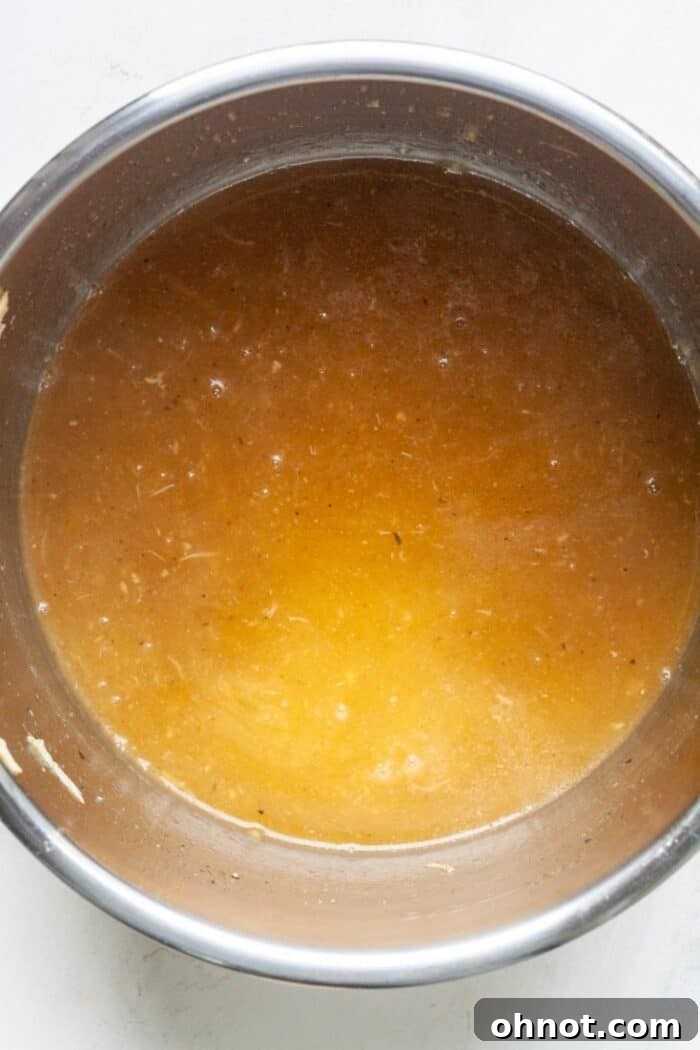 Gravy in pressure cooker