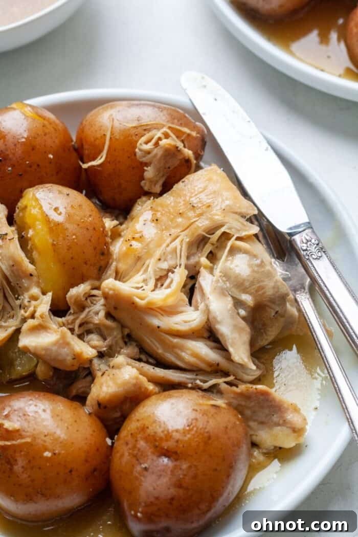 Tender chicken thighs with potatoes