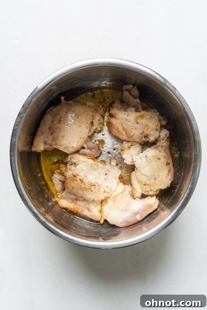 Thighs in pressure cooker