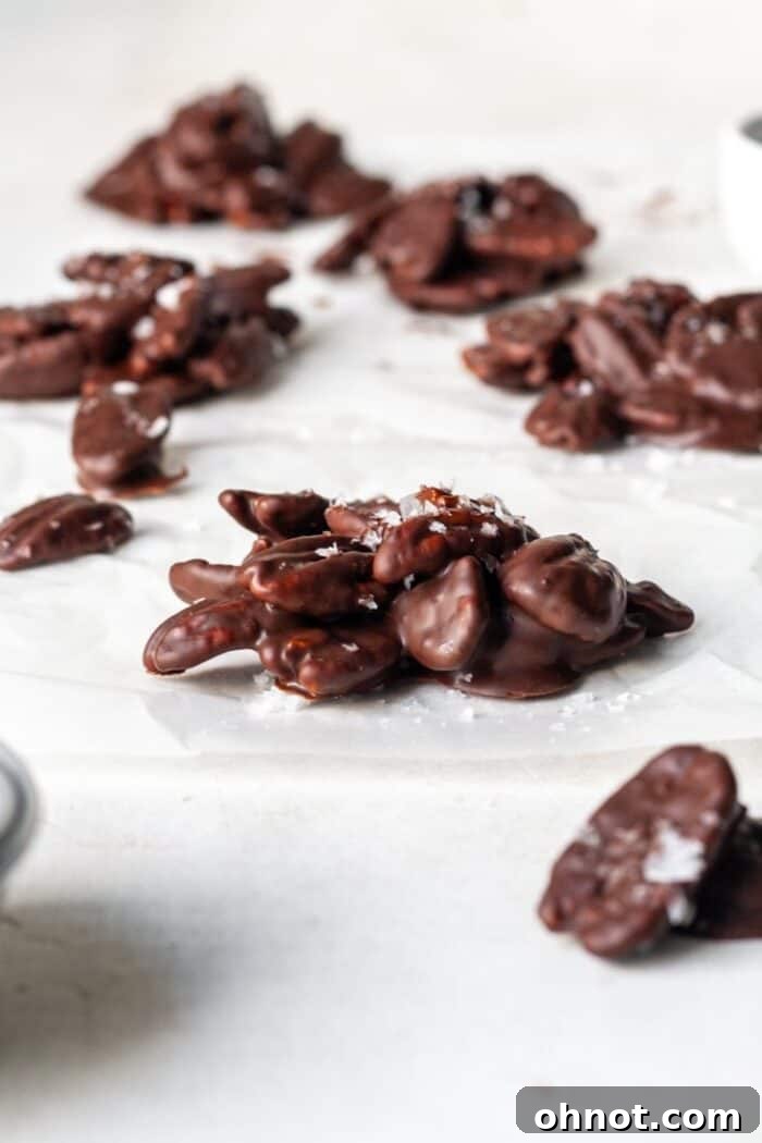 Chocolate pecan clusters