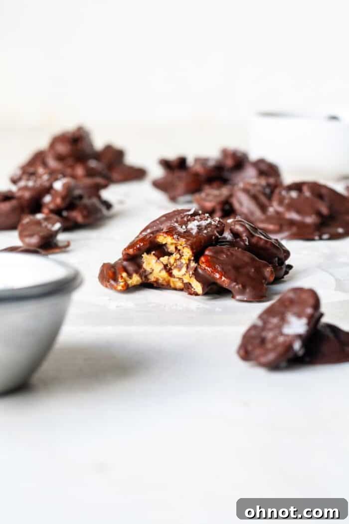 Chocolate pecan clusters