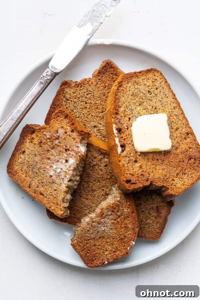 Air fryer toast with butter