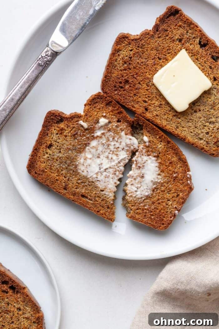 Golden crispy toast on plate