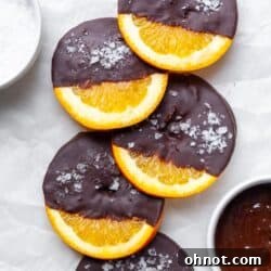 Chocolate covered orange with sea salt