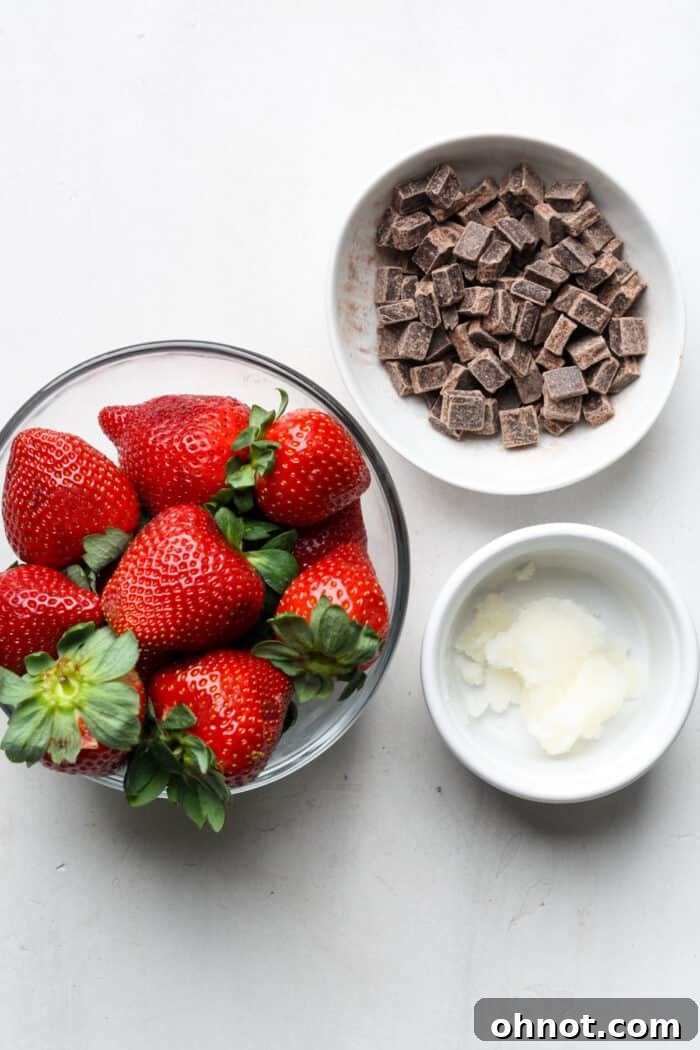 Berries with coconut oil and chocolate
