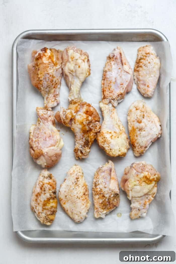 Wings on lined pan