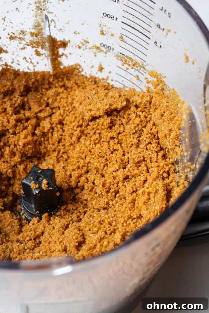 Gluten free graham cracker crumbs in food processor