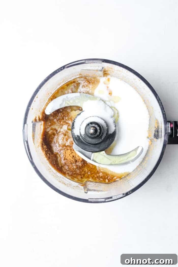 Dry ingredients in food processor