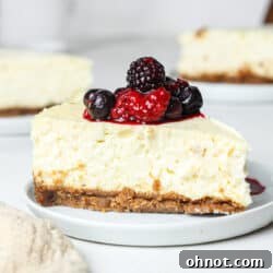 Gluten free cheesecake with berry topping