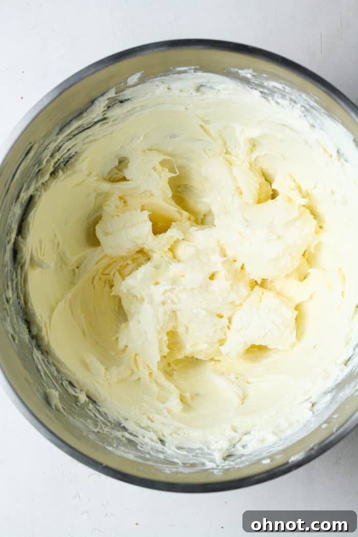 Cream cheese in bowl