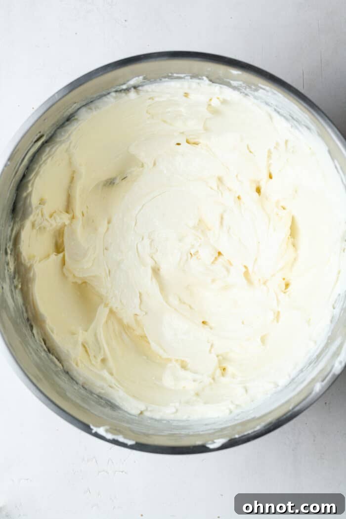 Creamy mixture in bowl