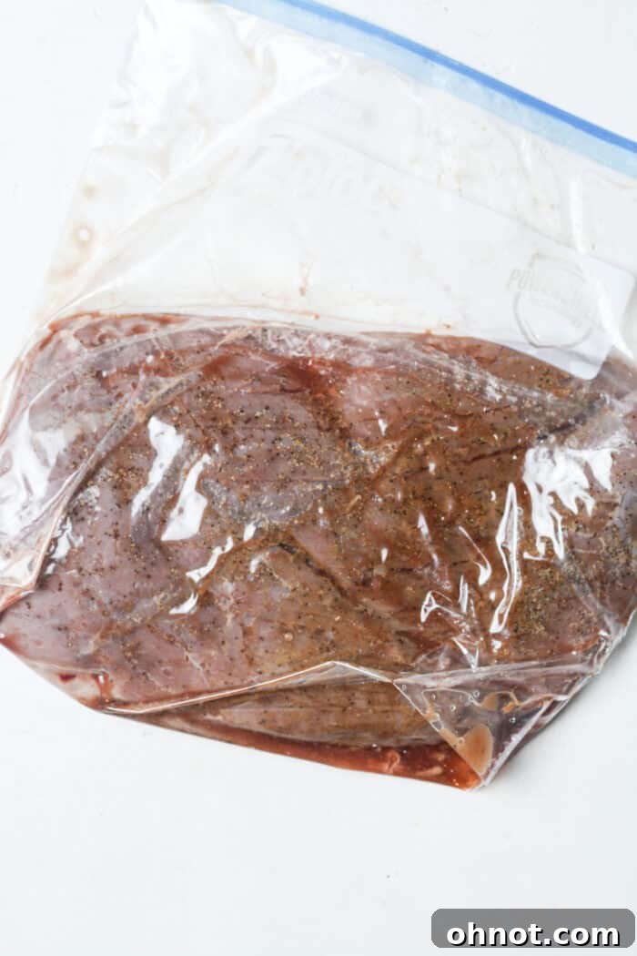 Steak in bag