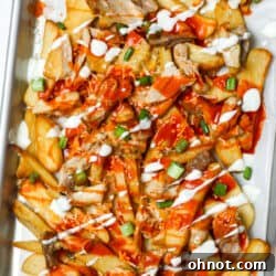 Buffalo chicken fries on pan